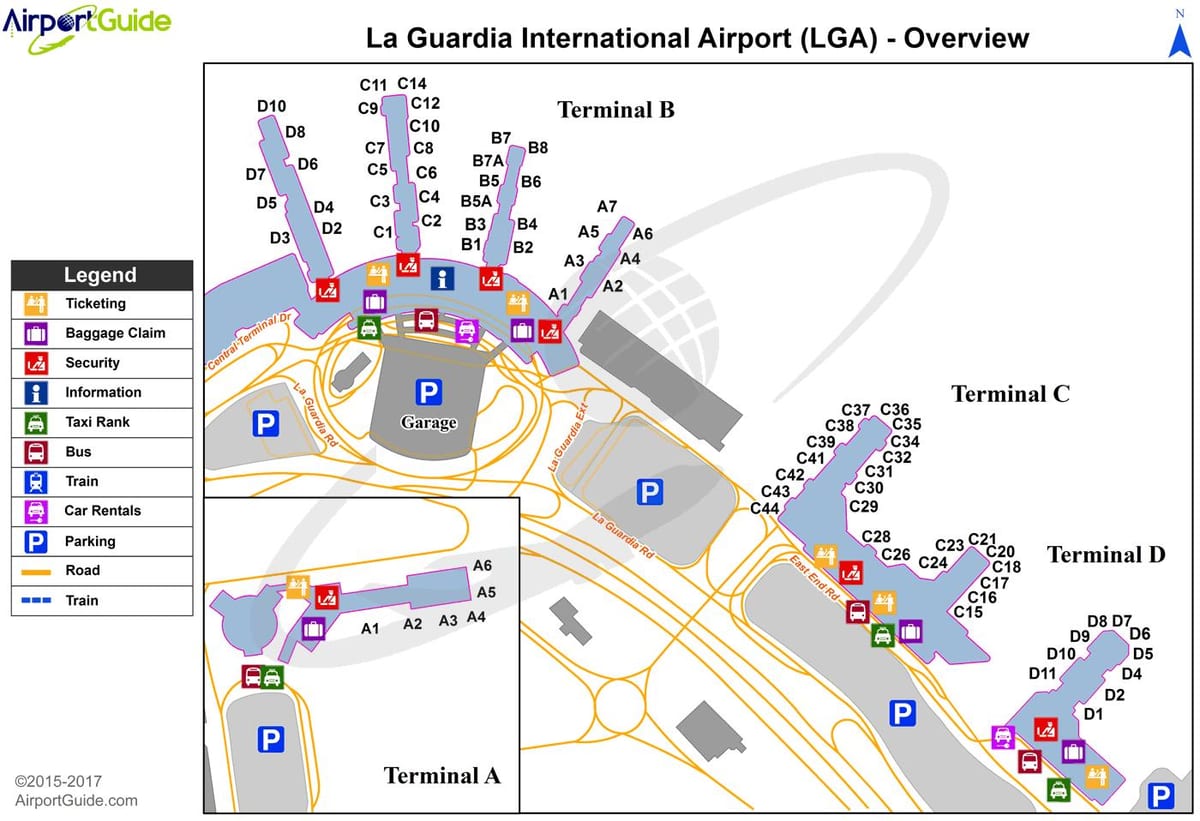 NYCラガーディア空港地図