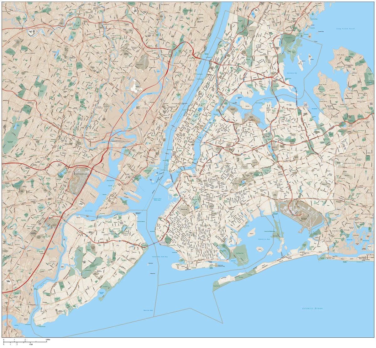 詳しい地図はニューヨーク市
