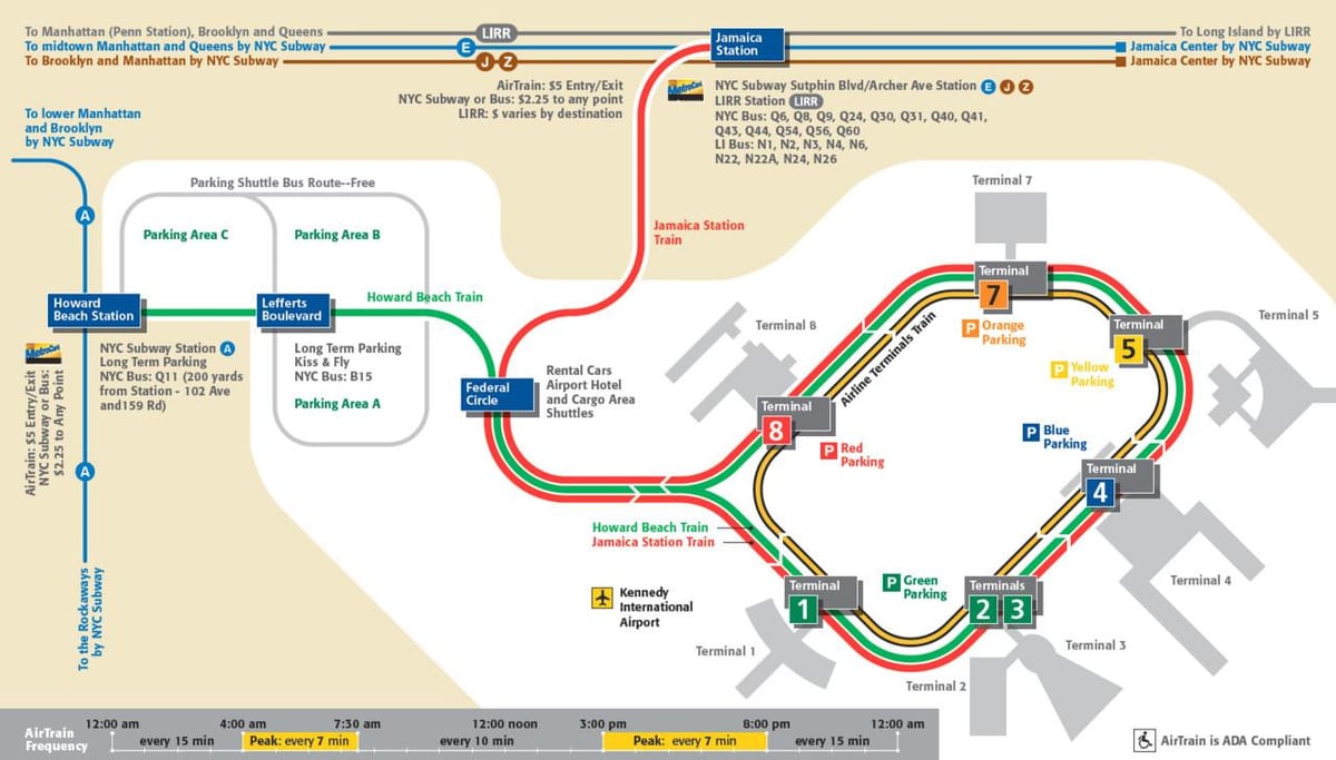 NYC airtrain地図