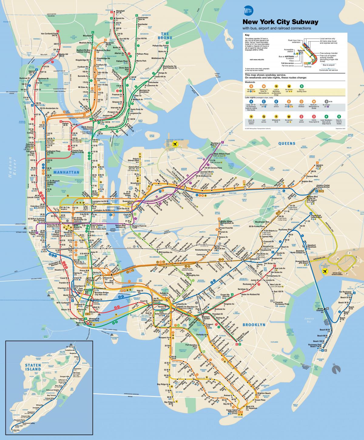 MTA線地図