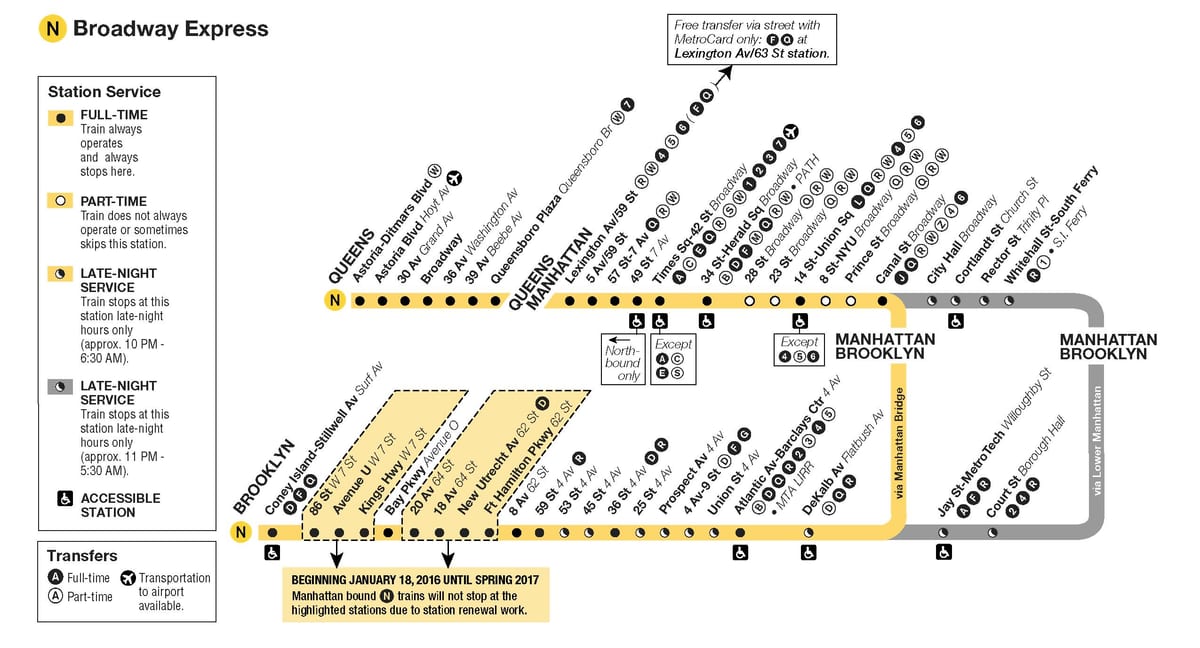 n電車地図NYC