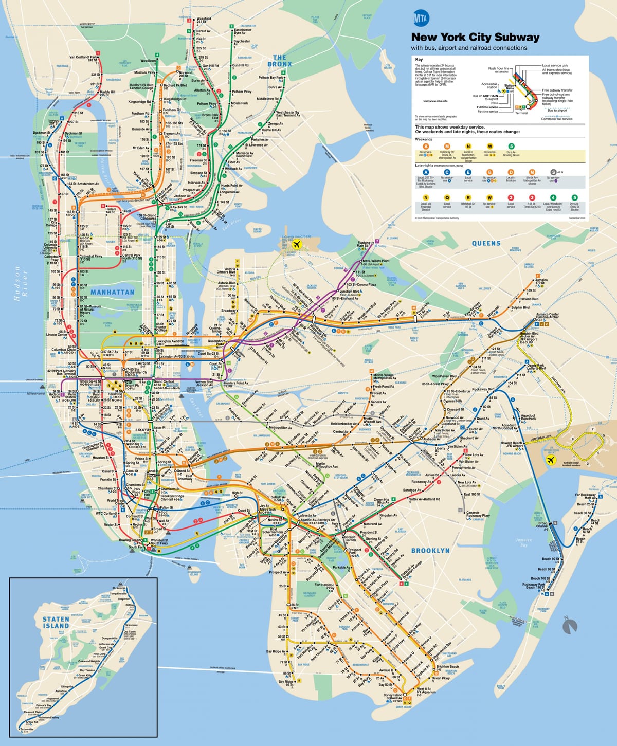 地図NYC地下鉄システム