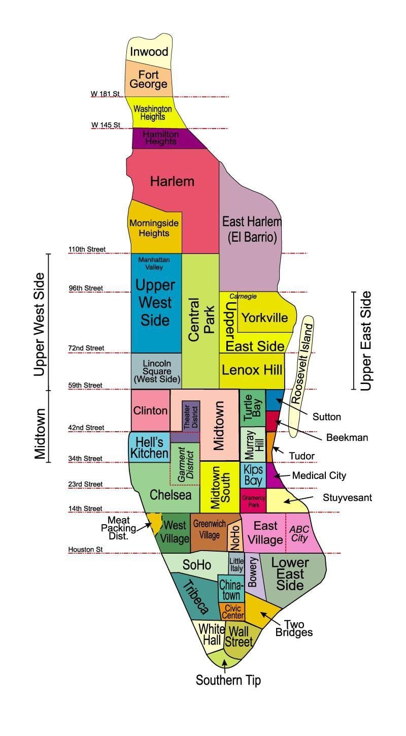 地図NYC地名