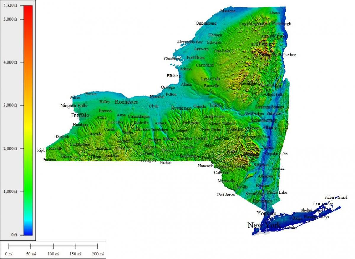 地図NYC地形