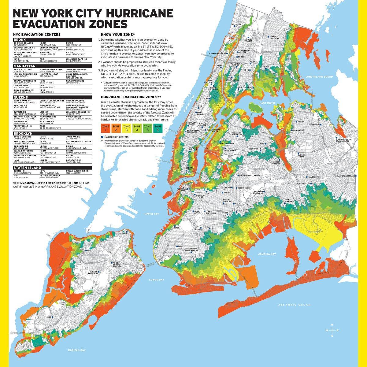 NYC洪水の地図