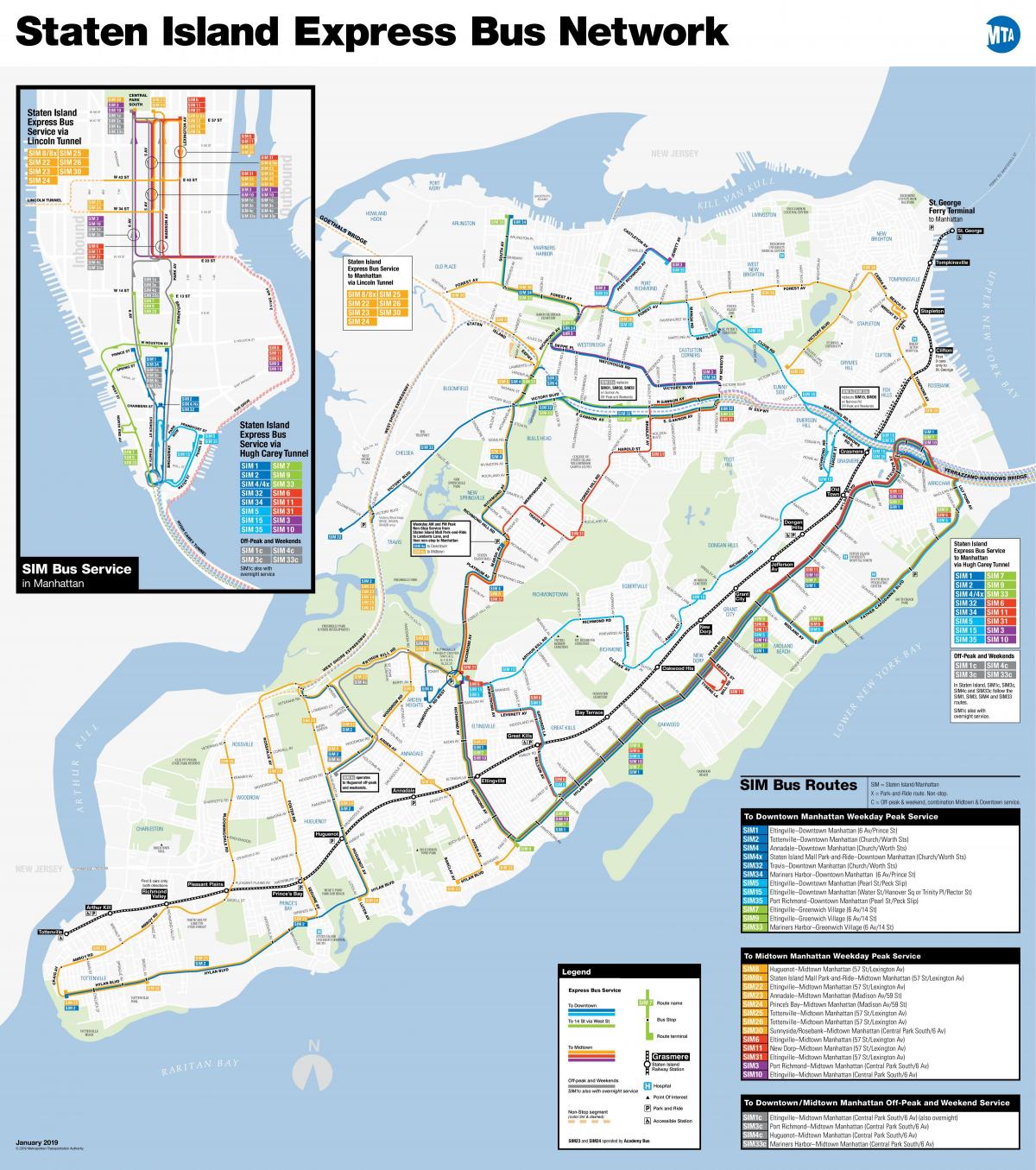 MTA特急バス地図