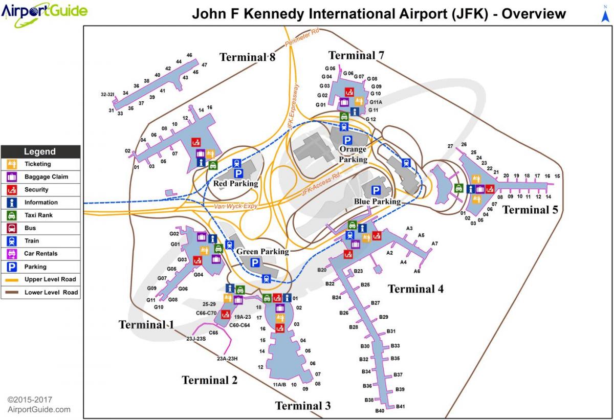 ニューヨークjfk空港地図 