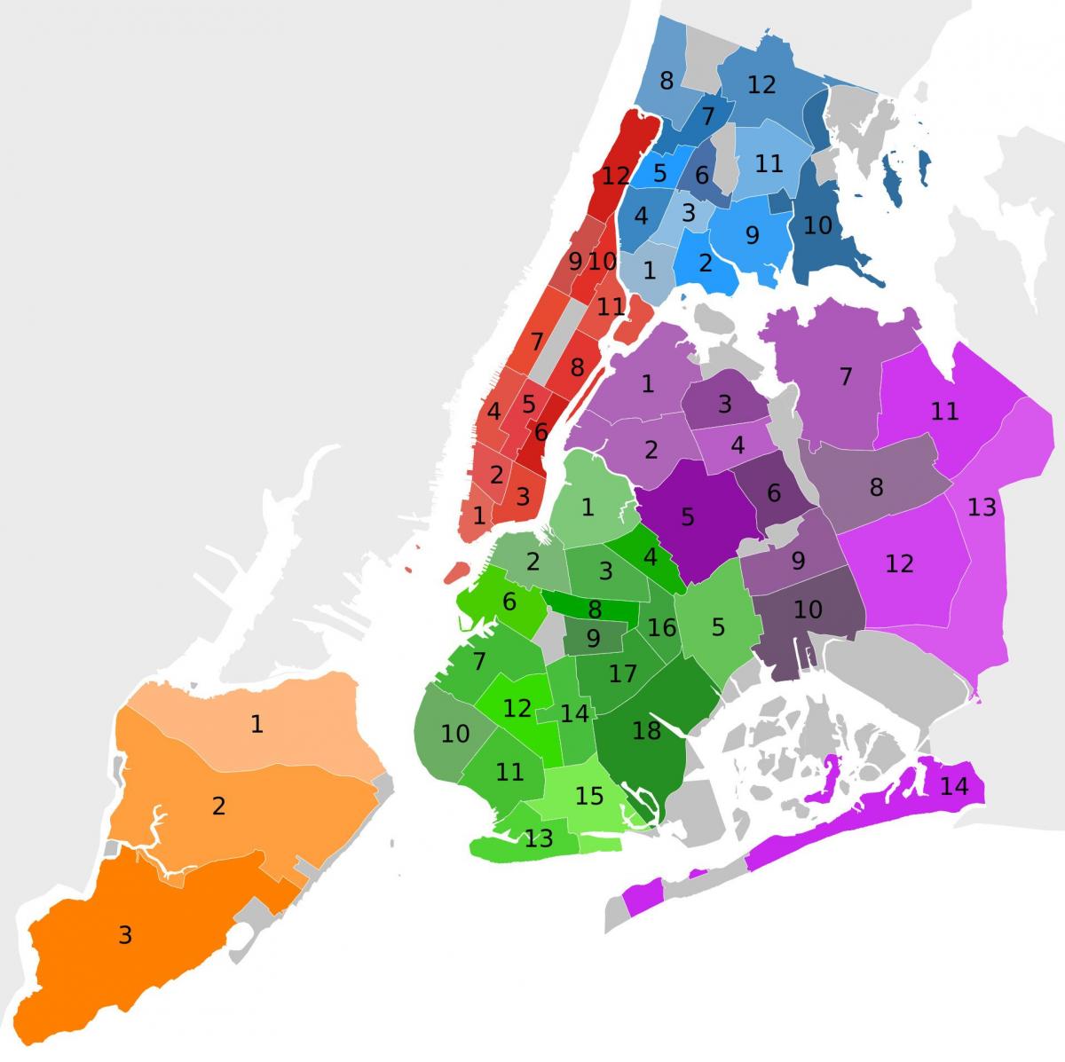 ニューヨーク地区地図