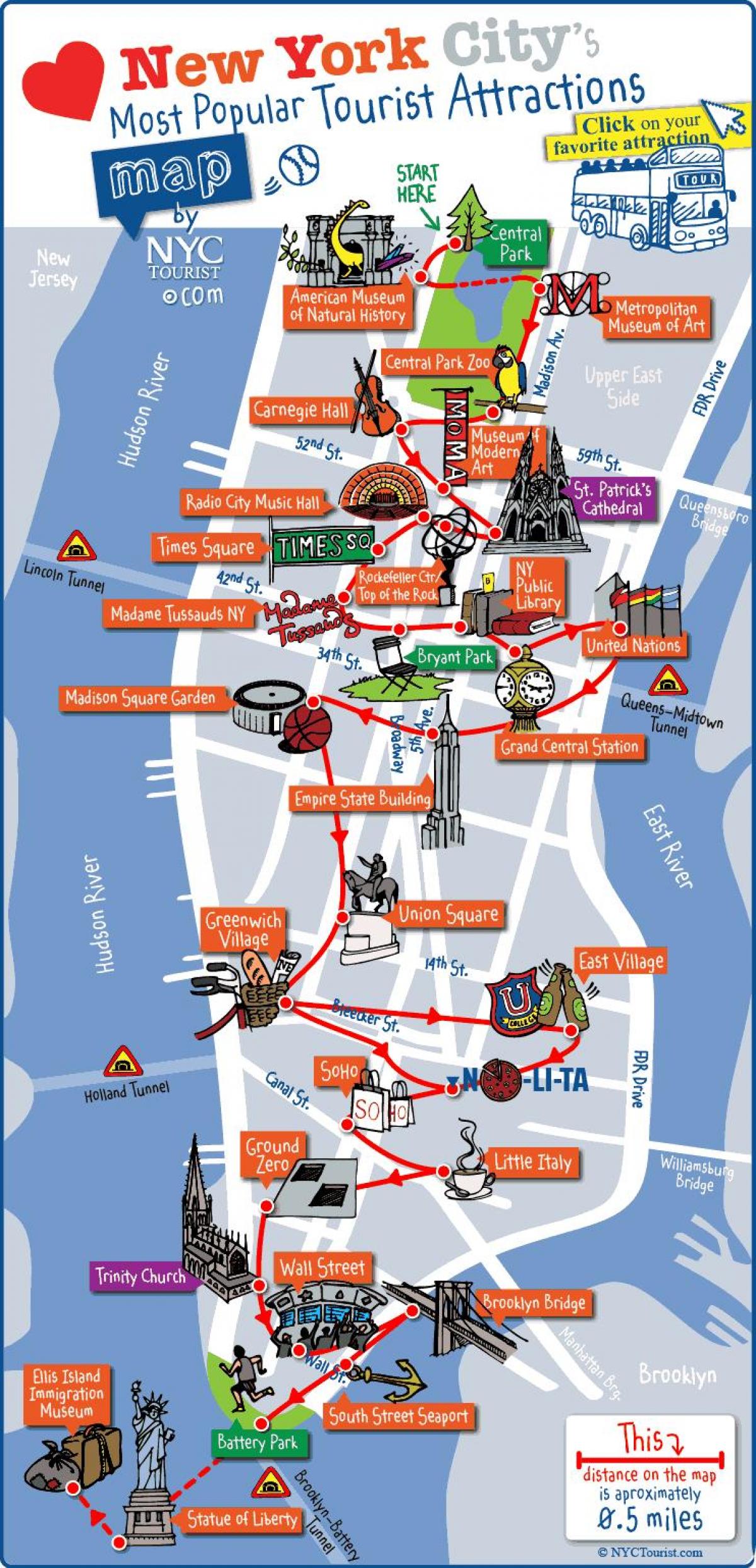 観光地図NYC