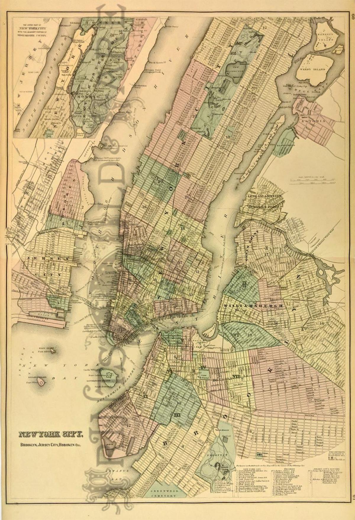 旧ニューヨークの地図