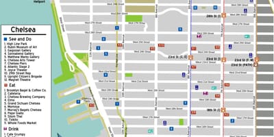 地図ニューヨークチェルシー