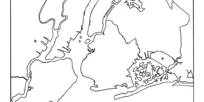 白地図のニューヨーク市