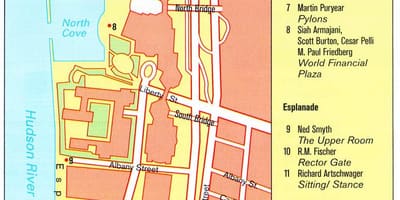 バッテリーパークニューヨークの地図