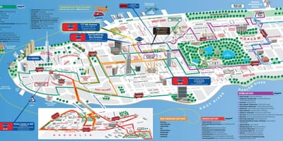 ニューヨークのファミリー向けホテバス路線図
