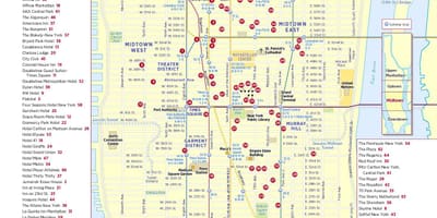 ミッドタウンニューヨークの地図