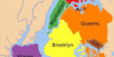 よりニューヨーク市の地域地図