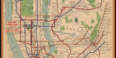 旧ニューヨークの地下鉄図
