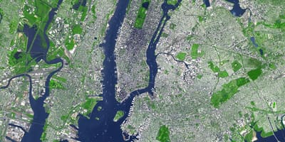 地図の航空ニューヨーク市