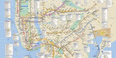 NYC MTA電車地図