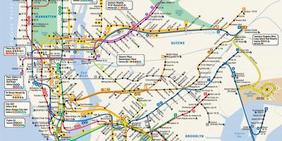 ニューヨークMTA地下鉄の地図