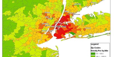 ニューヨーク市の人口地図