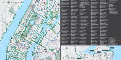 NYCサイクリングの地図