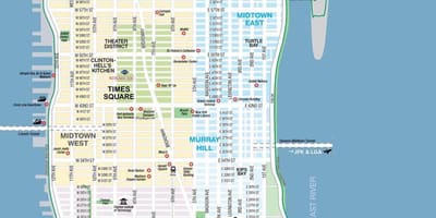 地図NYC近隣の街並み