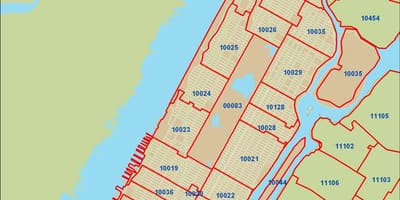 地図NYC zipコード