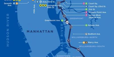 ニューヨークのマラソンの地図