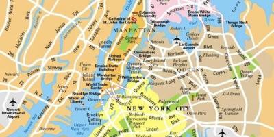 ニューヨークニューヨークの地図