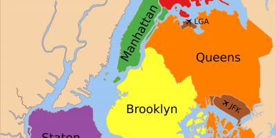 よりニューヨーク市の地域地図