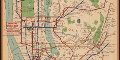 旧ニューヨークの地下鉄図